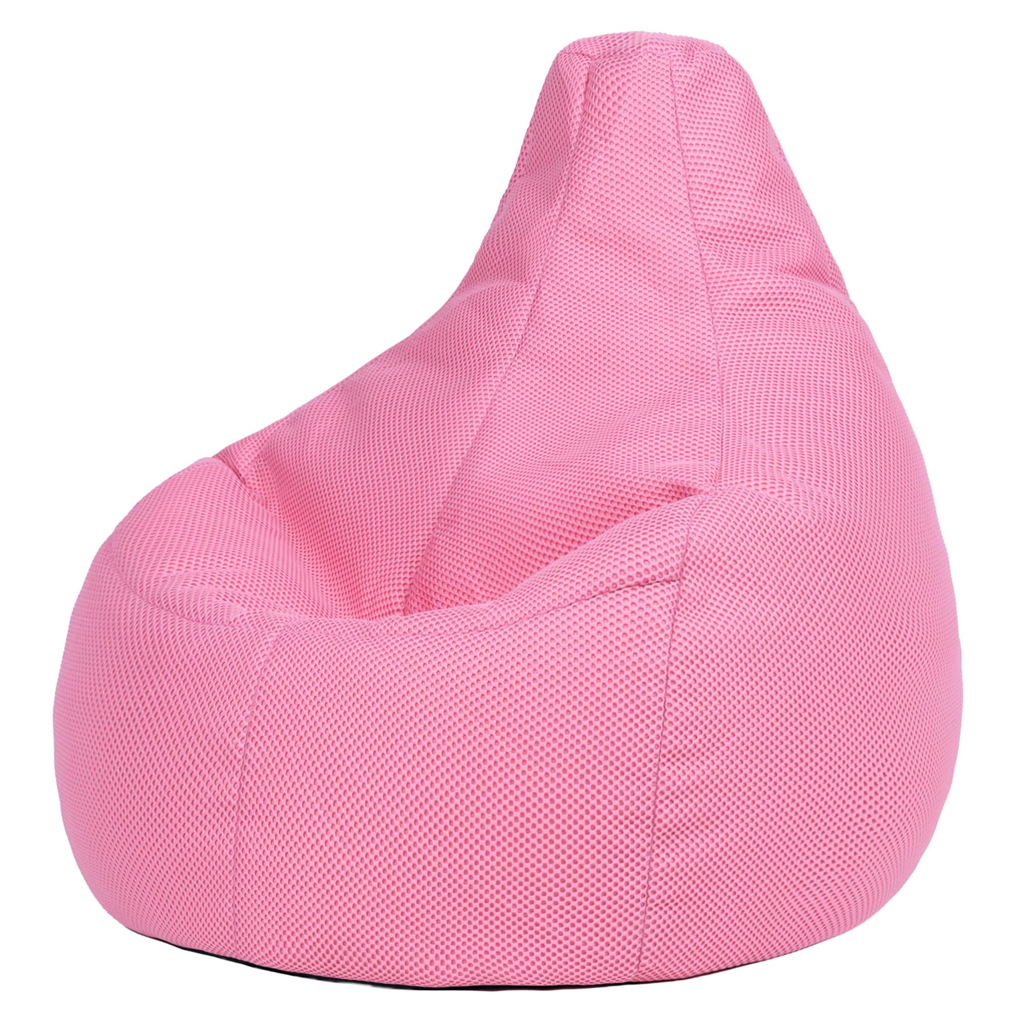 icon Performance Mesh Gaming Bean Bag Chair, Light Pink, Large Adult Bean Bag with Filling Included, Comfy Chair, Bedroom Furniture, Gamer Gifts, Gaming Room, Gaming Room Accessories
