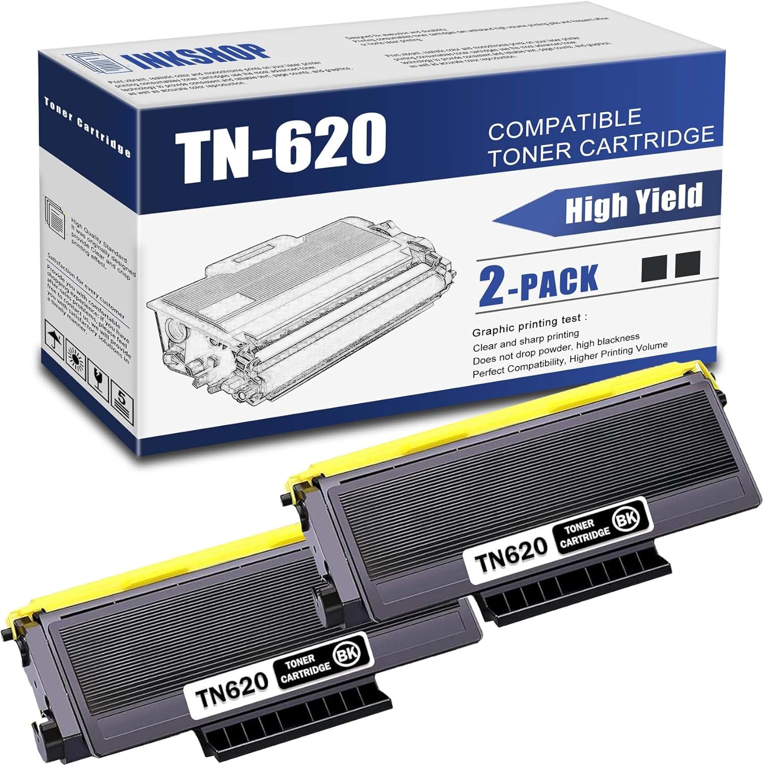 TN730 Compatible TN730 TN-730 Black Toner Cartridge Replacement for Brother TN-730 DCP-L2550DW MFC-L2710DW HL-L2350DW HL-L2370DW HL-L2390DW Toner.(2 Pack)