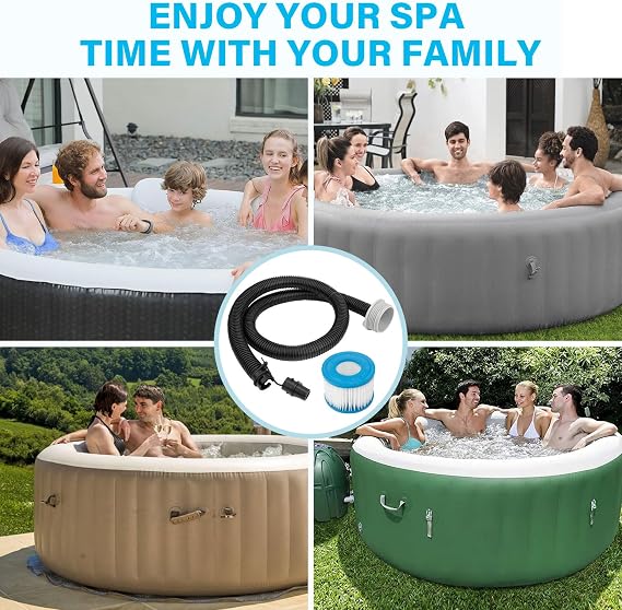 Hot Tub Air Inflation Hose P6931 & Hot Tub Filter Cartridge for Lay-Z Spa