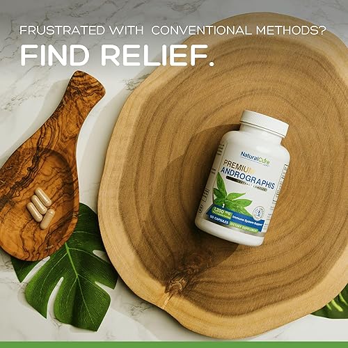 Vista 16 de Natural Cure Labs Extracto premium de Andrographis Paniculata de 1,200 mg con 100 mg de andrografólidos Cápsulas veganas para apoyo inmunológico