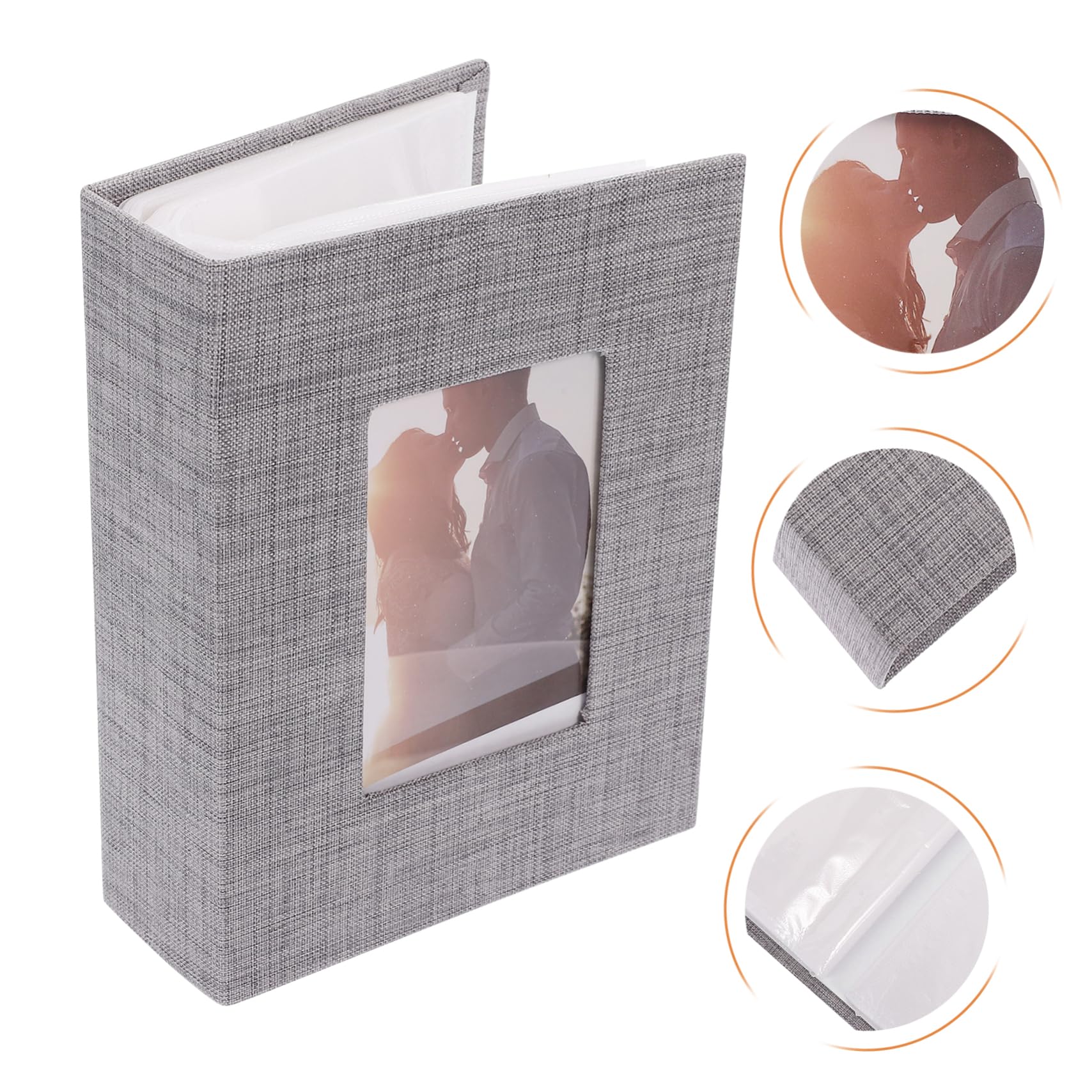 PRETYZOOM 4 Stück Fotoalbum Aus Leinen Großes Fotoalbum Fotoalben Kleines Fotos Erinnerungen -sammelalbum Papa- Bilderalbum Bilderbücher Pvc Grey