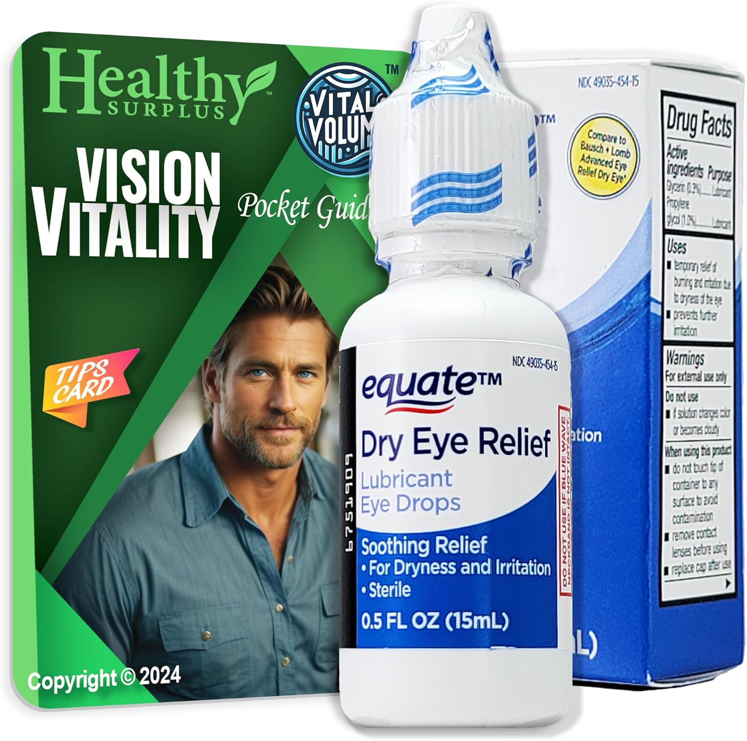 Equate Dry Eye Relief Lubricant Eye Drops .5 FL OZ and