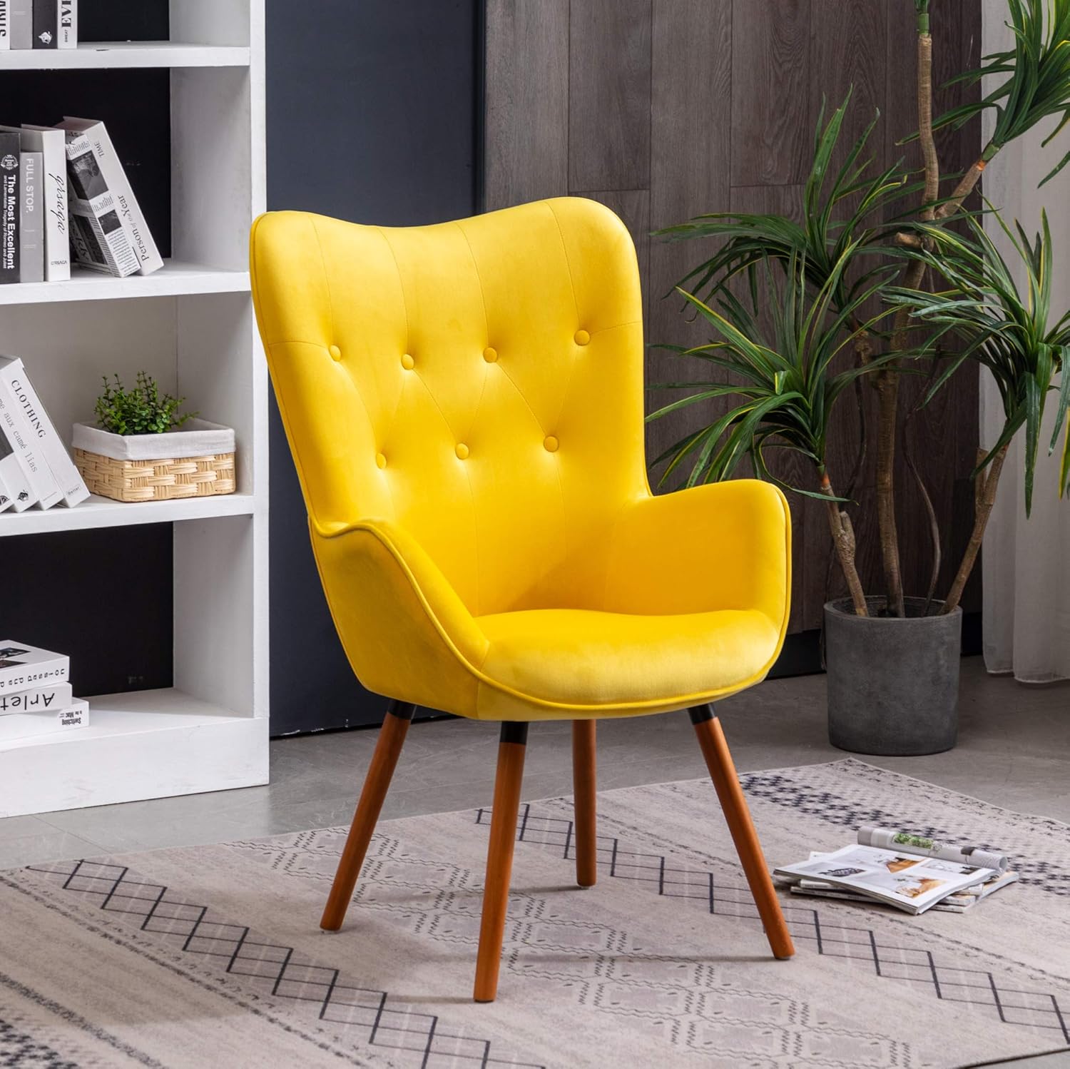 Buy Roundhill Furniture Ac155yl Doarnin Silky Velvet Tufted Button Buy Roundhill Furniture Ac155yl Doarnin Silky Velvet Tufted Button