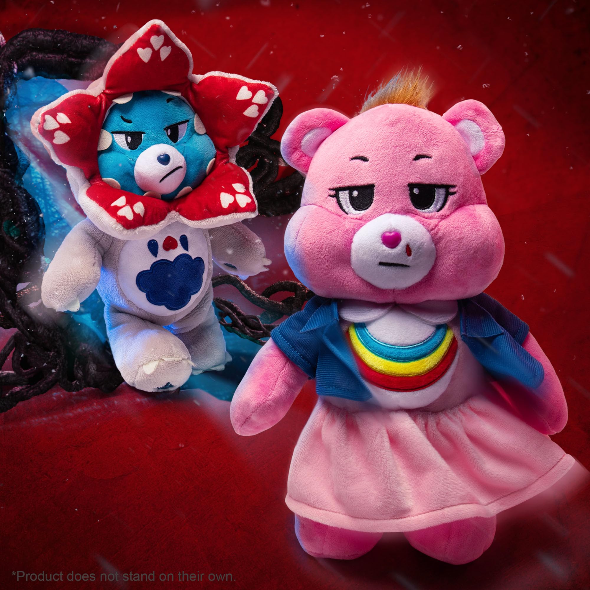 Basic Fun Care Bears x Stranger Things 2-Pack Boxset 30cm – Cheer Bear als Eleven & Grumpy Bear als Demogorgon – Limited Edition Geschenkset für Fans