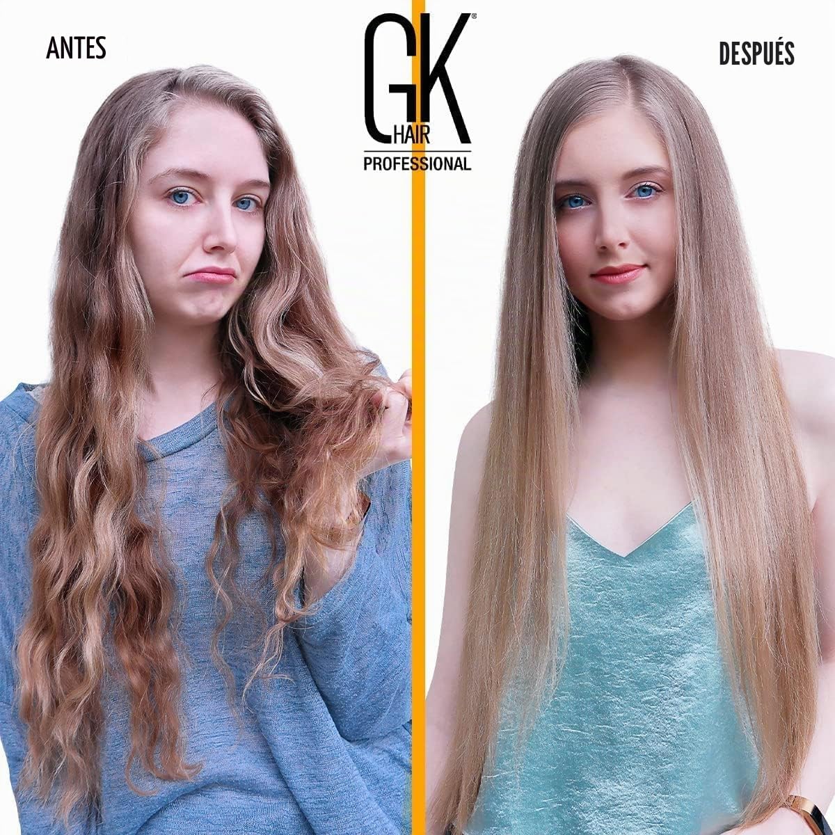 GK HAIR Global Keratin The Best Professional Hair (1000ml/33.8 Fl Oz) Kit de tratamiento de alisado de queratina y alisado brasileño para un cabello natural sedoso y sin encrespamiento
