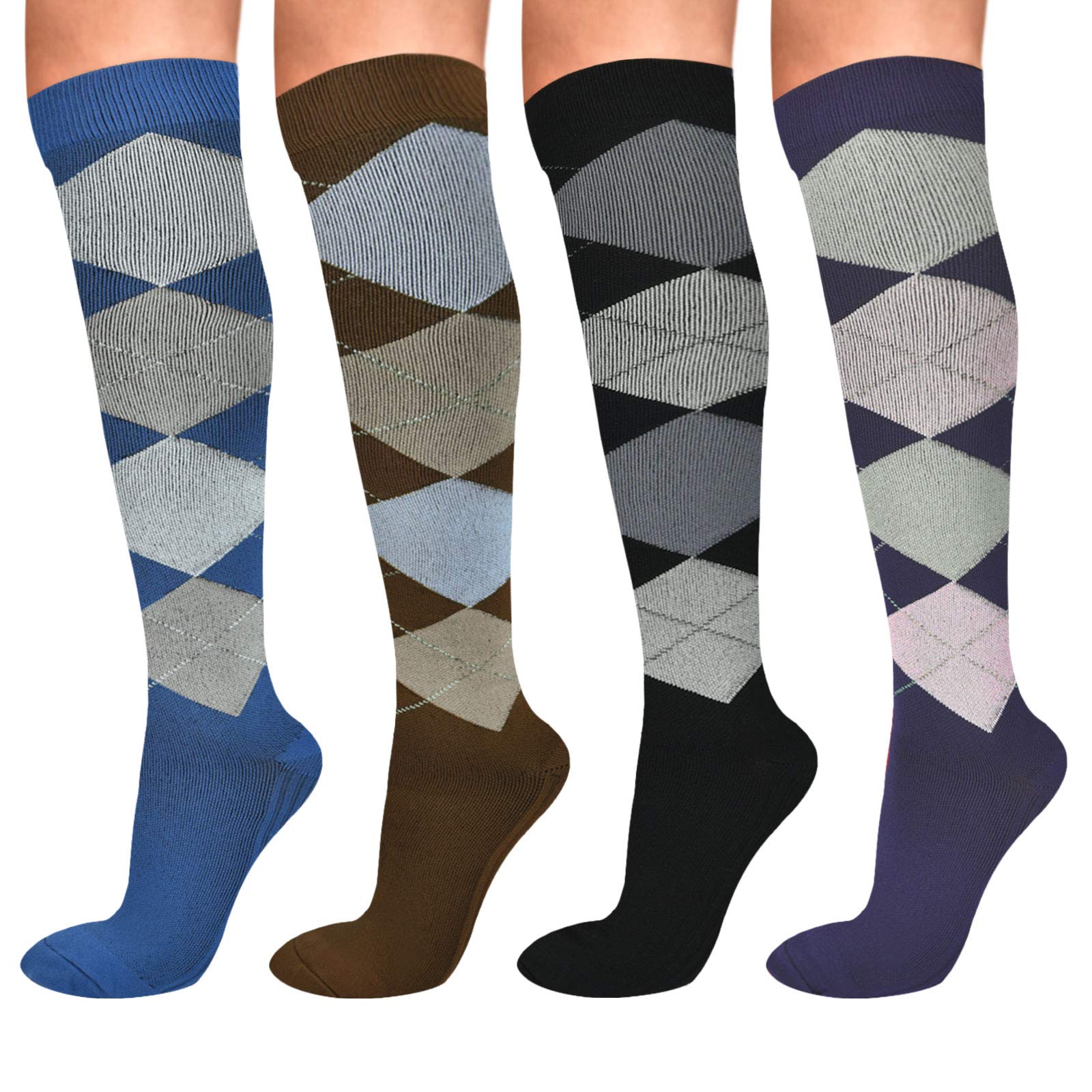 4 Pairs Compression Socks for Women & Men