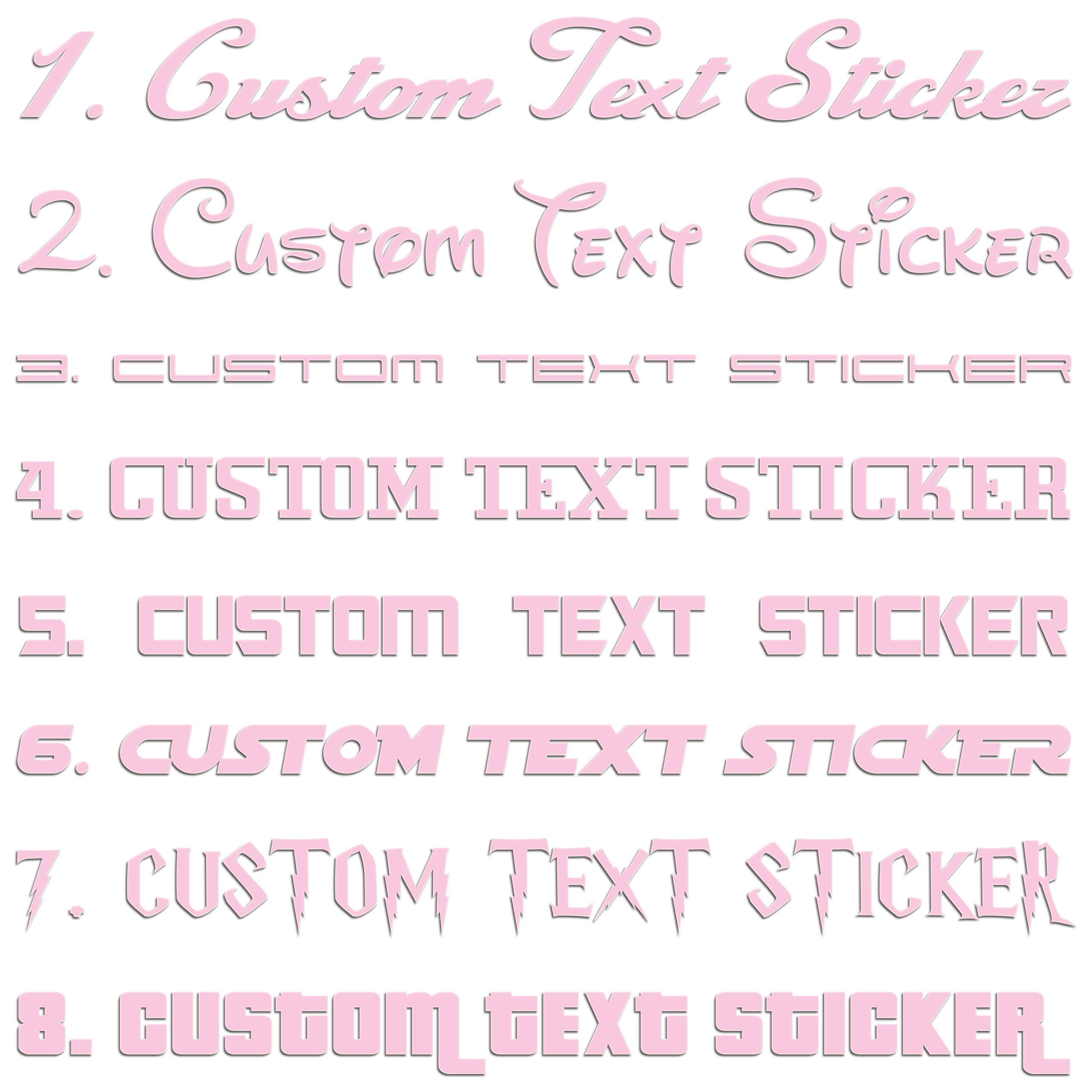 JasonCarlMorganJCM Graphics Famous Fonts Custom Text 100mm Iron On Transfer, Soft Pink