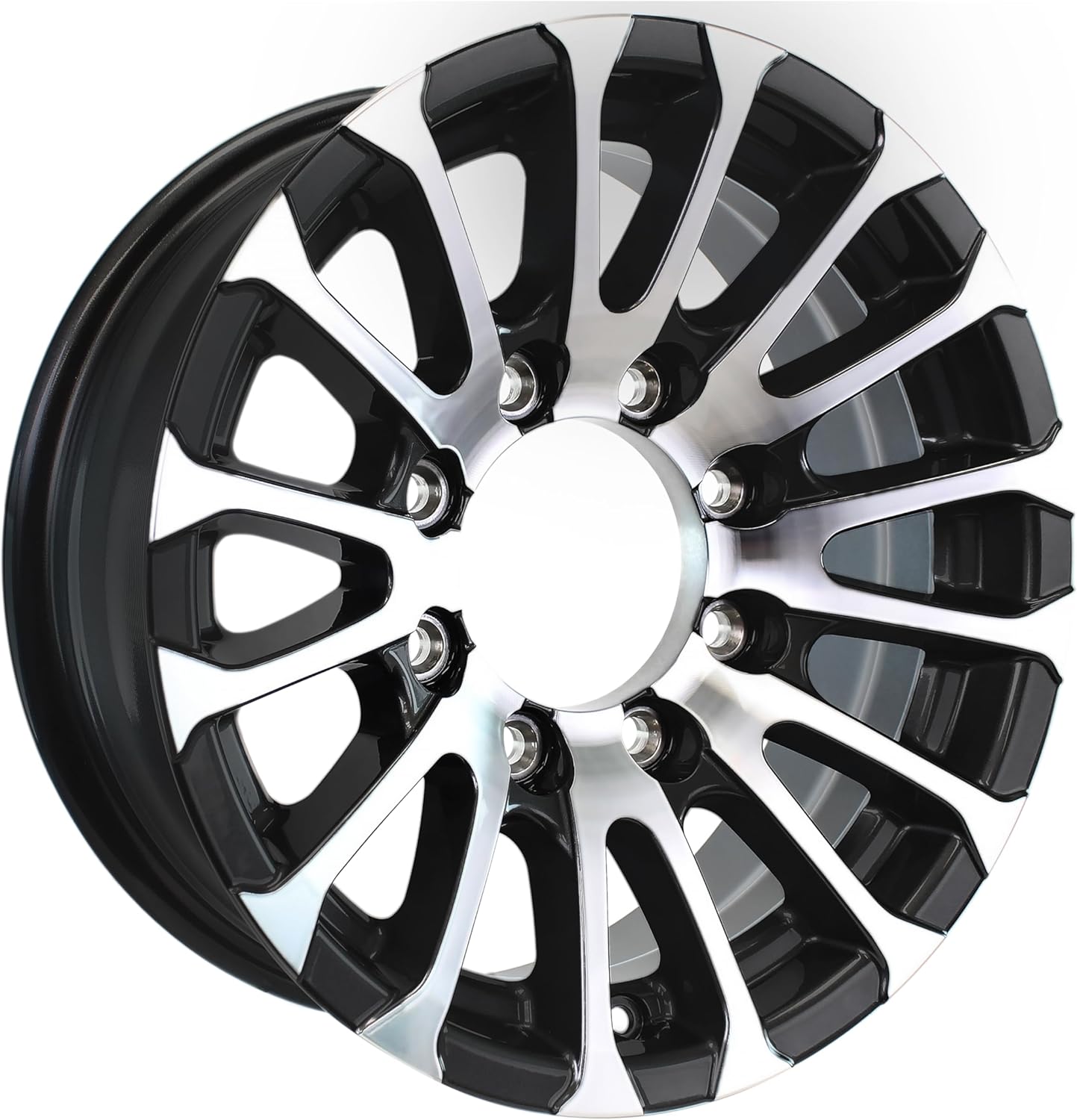 eCustomrim Aluminum Trailer Wheel 16X6 16 Inch Avalanche Style 8 Lug On 6.5 Inch Center Rim