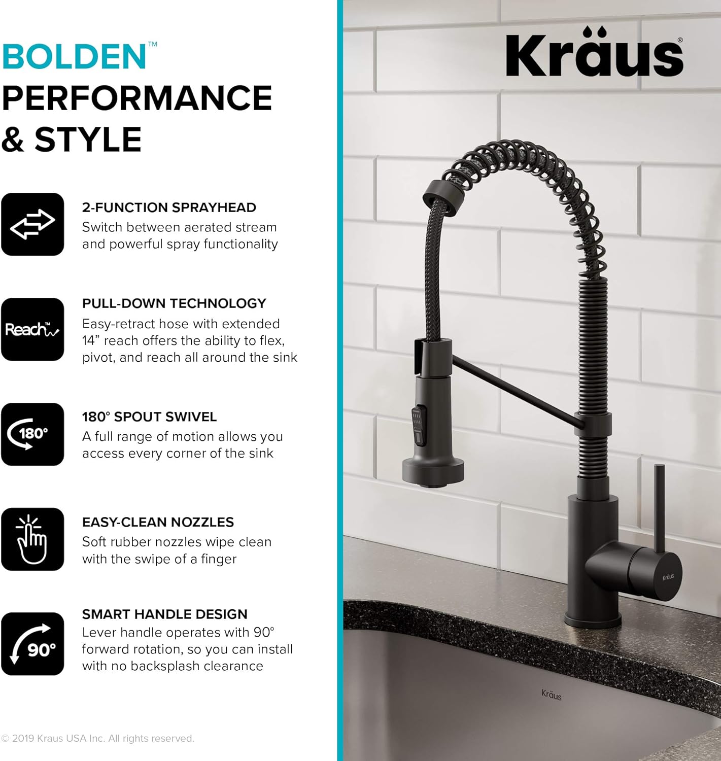 Bеѕt Cуbеr Dеаlѕ 🔥 Kraus KPF-1610MB-DP03MB Bolden 18-Inch Single Handle Commercial Style Pull-Down Kitchen Faucet with Deck Plate, Matte Black Hоttеѕt Sаlе Kraus KPF-1610MB-DP03MB Bolden 18-Inch Single Handle Commercial Style Pull-Down Kitchen Faucet with Deck Plate, Matte Black