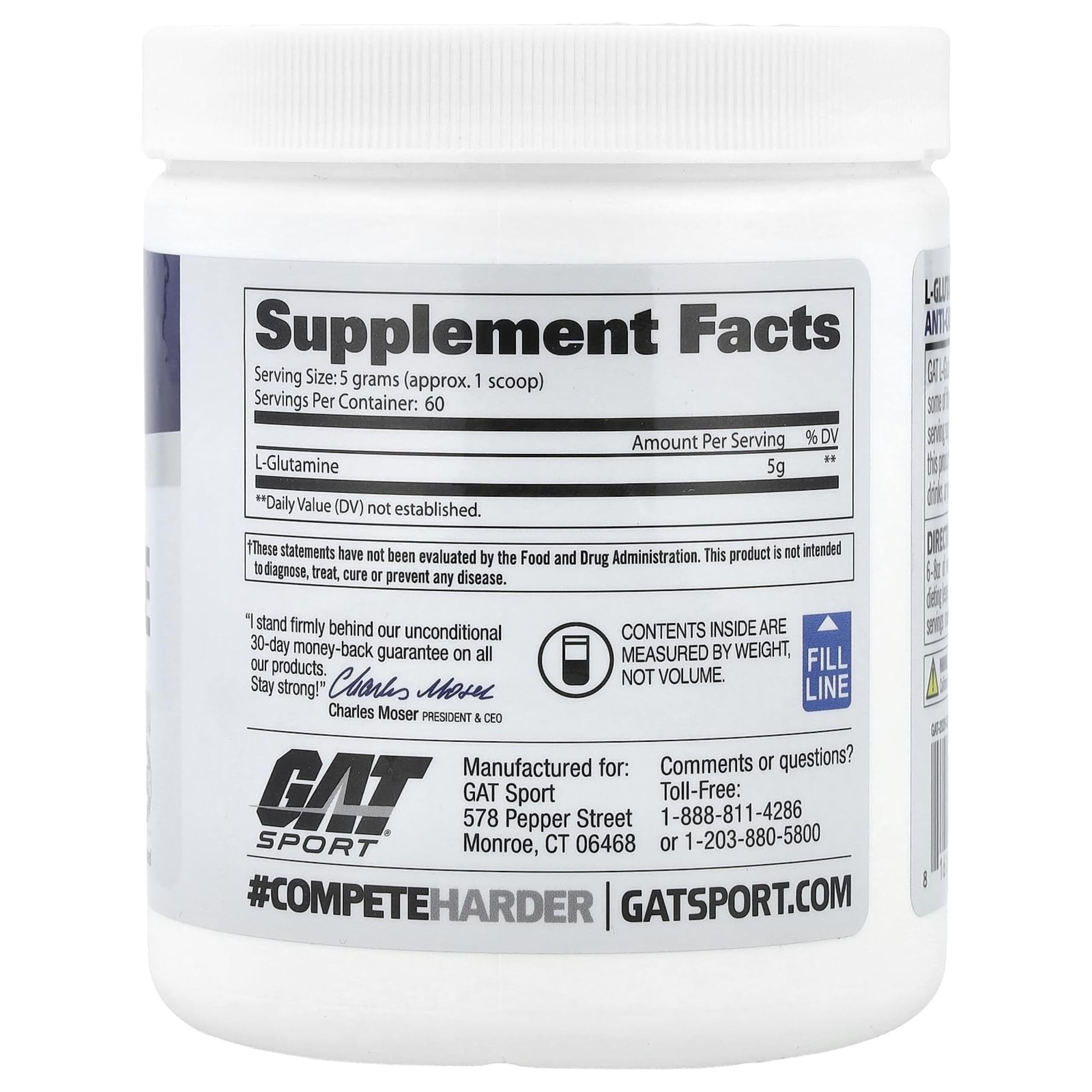 GAT L-Glutamine - 60 Servings