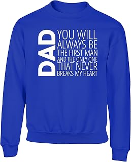 Hippowarehouse Father's Day First Man Quote Kids Children's Unisex Jumper Sweatshirt Pullover