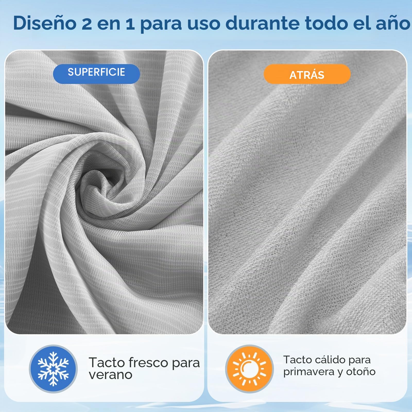 Marchpower Manta Verano Fresco-Gris, 200×220cm | ARC-Chill 3.0, con Fibra de Enfriamiento Japonesa Q-MAX>0.5,Transpirable Suave,Anti Estático,9 Caras,Alivia Sudor