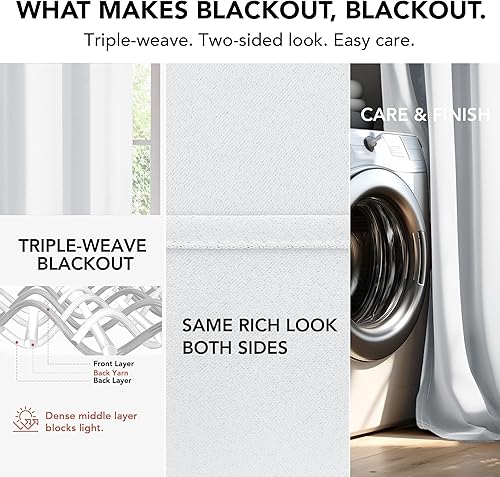 Miniatura 6 de Deconovo Cortinas de dormitorio con ojales, paneles de cortina de 54 pulgadas de largo para ventanas pequeñas, 38 x 54 pulgadas, 2 paneles de cortina