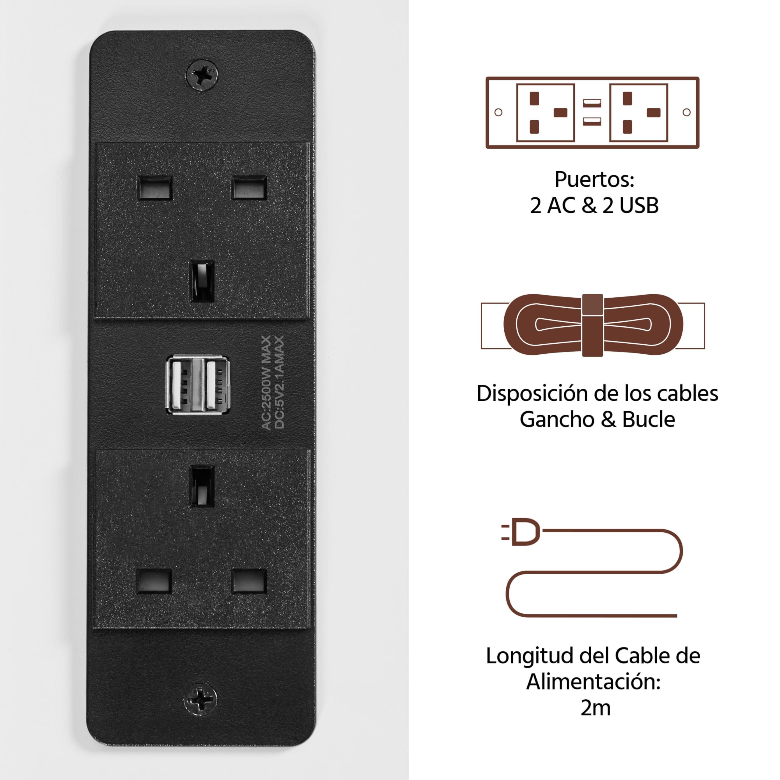 Yaheetech Mesita de Noche con Estación de Carga USB Mesilla de Noche con 2 Cajones y 1 Estante Mesas Auxiliar Blanco 45x35x61 cm para Cama Dormitorio Sala de Estar