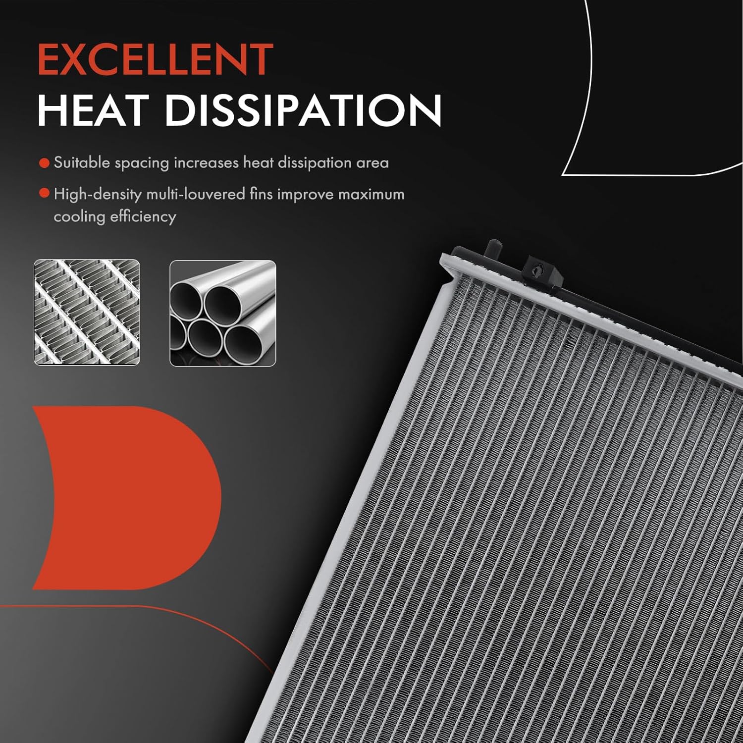 A-Premium Engine Coolant Radiator Assembly with Transmission Oil Cooler Compatible with Mitsubishi Outlander 2003 2004 2005 2006