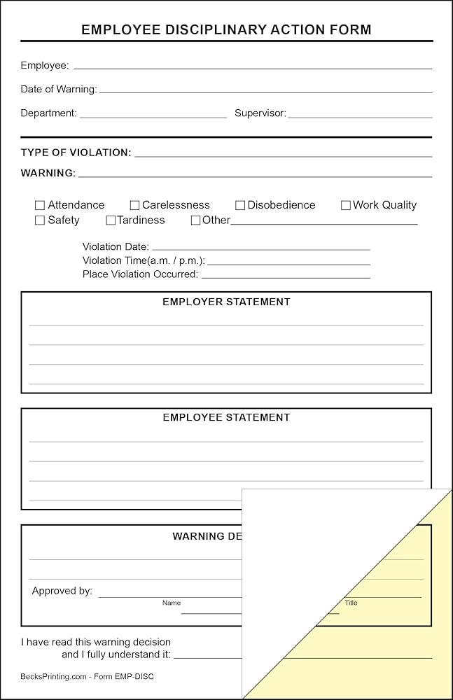 amazon-com-becks-printing-employee-disciplinary-action-forms-2-part-carbonless-paper-pack-of-250-office-products for Free Printable Employee Write Up Form Amazon.com: Becks Printing Employee Disciplinary Action Forms 2 Part Carbonless Paper - Pack of 250 : Office Products for Free Printable Employee Write Up Form