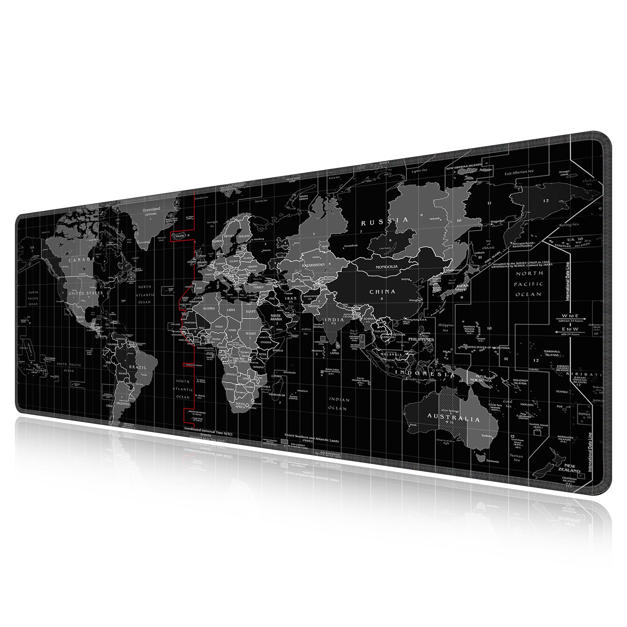 LL-COEUR Alfombrilla de Ratón Grande para Juego Mapa 1400x500x3mm Almohadilla de Escritorio Teclado Ordenador XXL Speed Gaming Mousepad XXXL