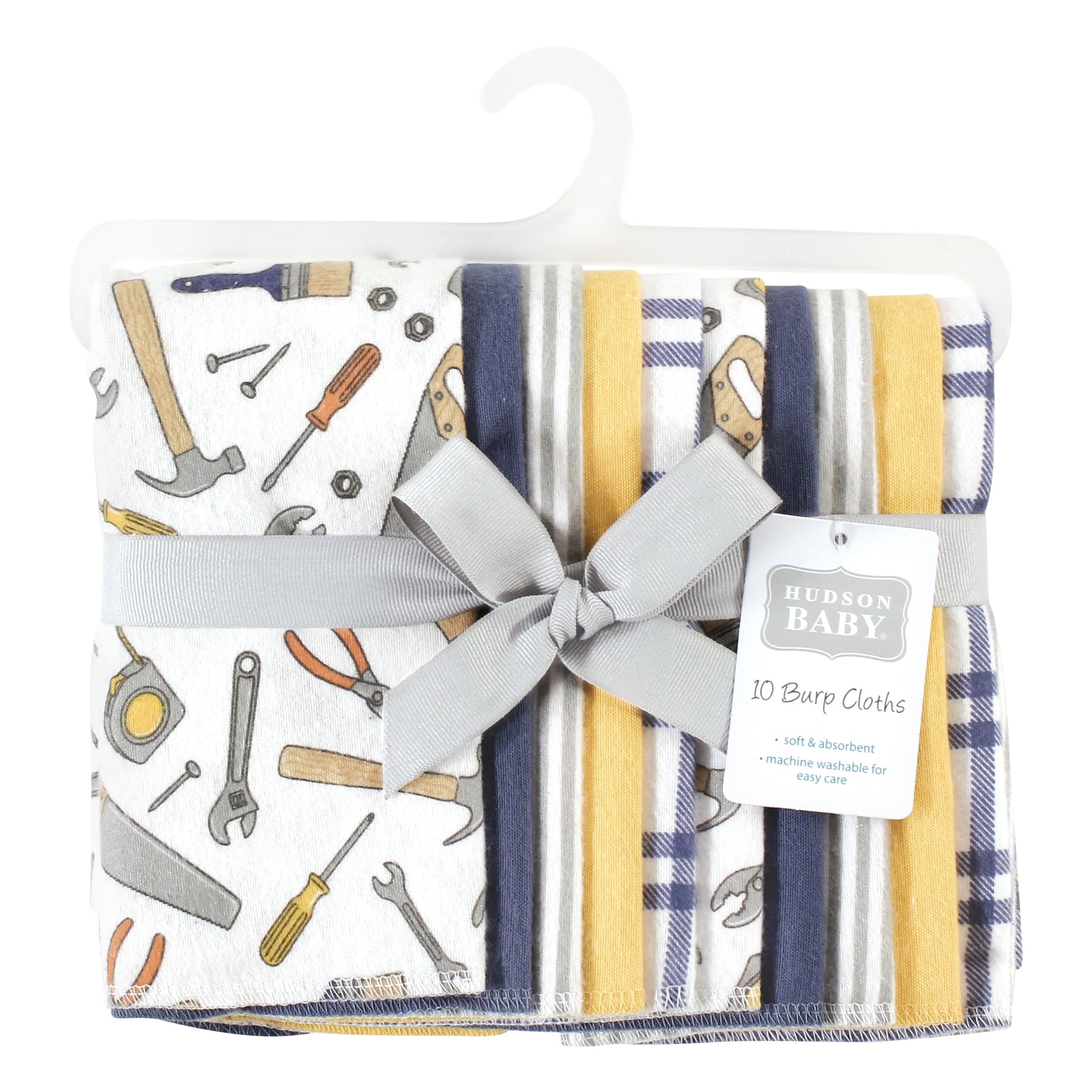 Hudson Baby Pack de 10 piezas de ropa de franela de algodón para bebé, unisex, talla única