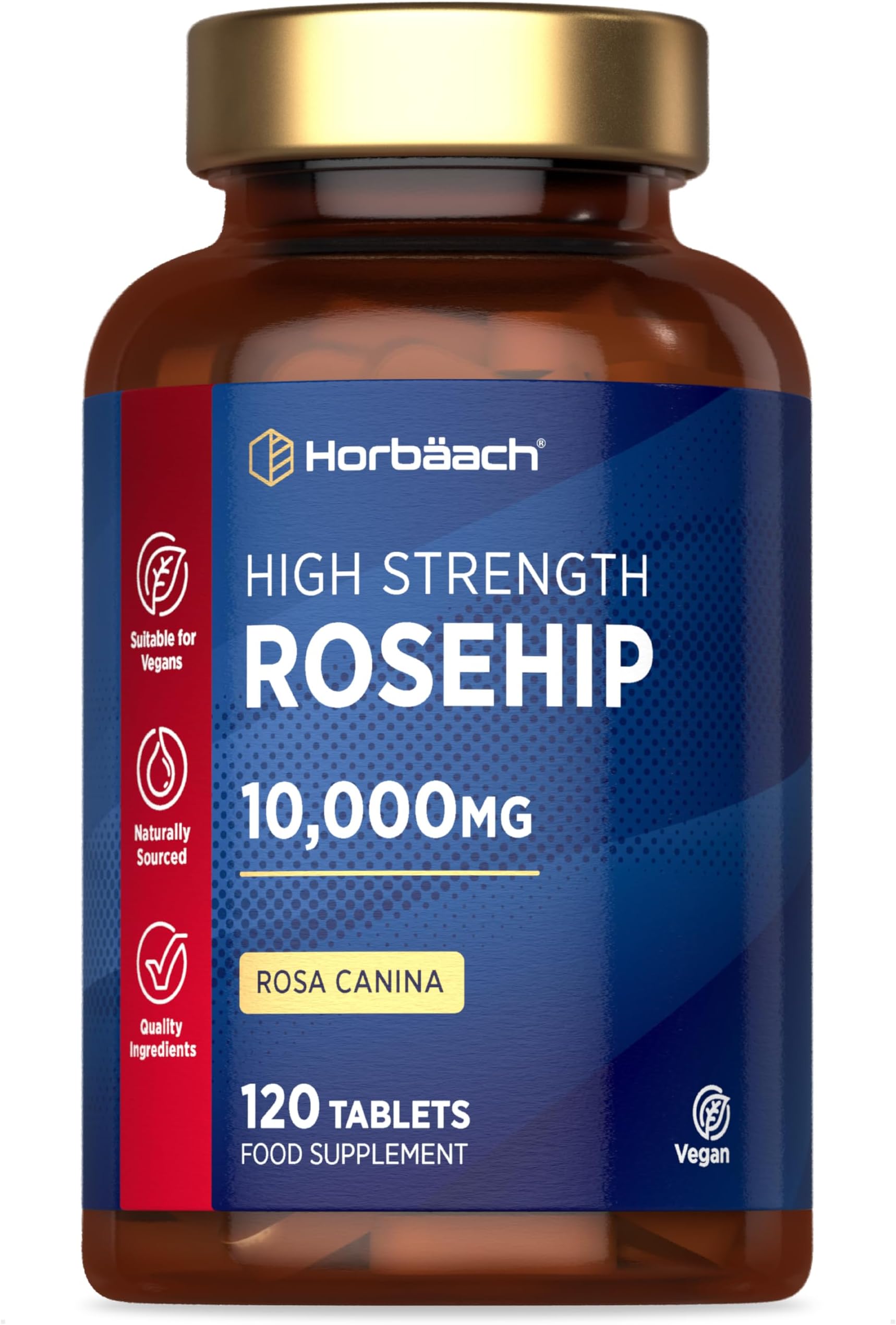 Rosehip 5000mg | 120 Vegan Tablets (4 Months Supply) | Joint Support Supplement | One-A-Day Formula for Men & Women | High Strength Tablets (Not Capsules) Non-GMO, Gluten Free