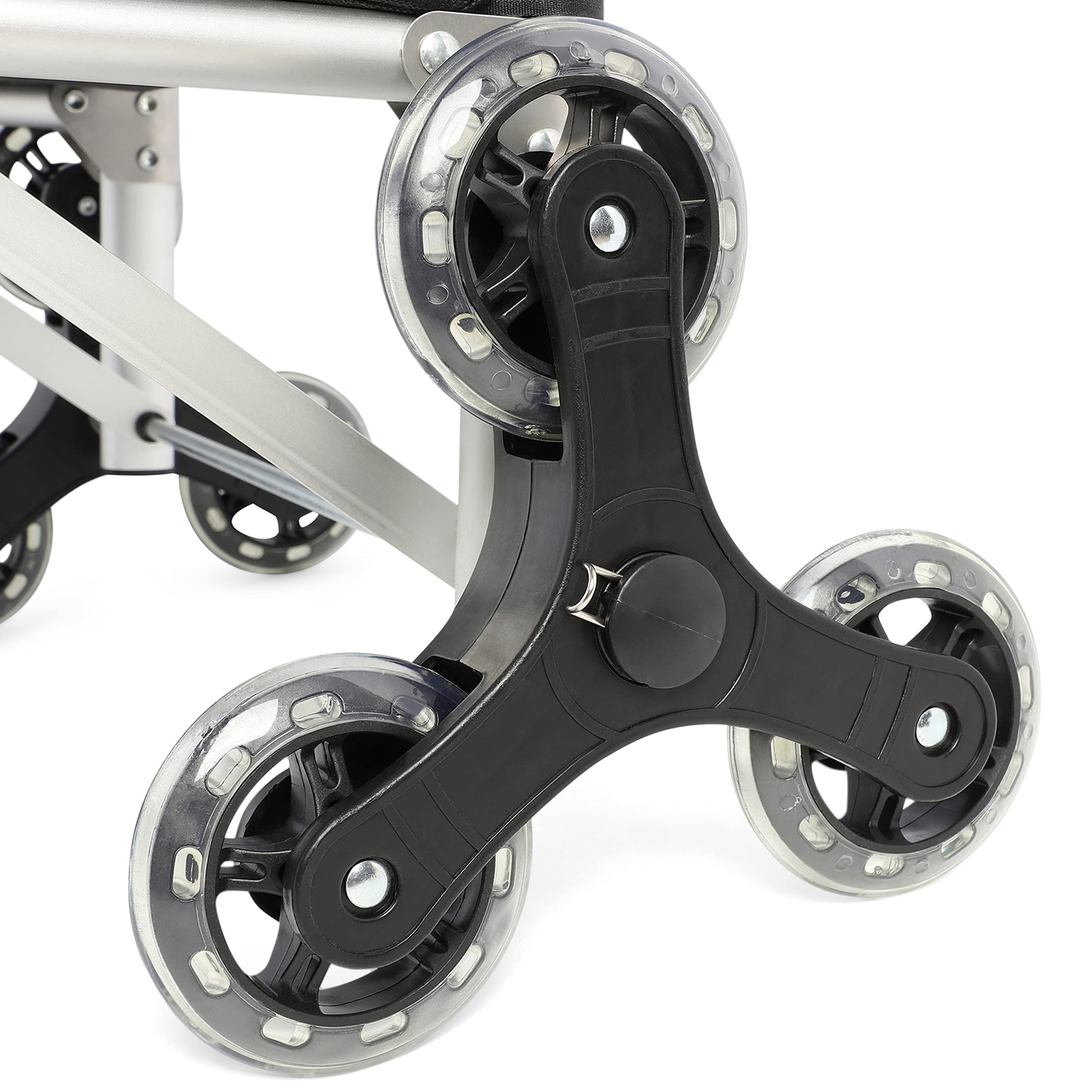 Charriot De Course 4 Roues Caddie Marché Poussette Pliable Grosse