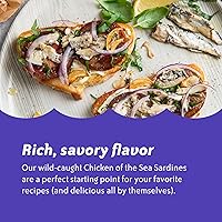 Vista 5 de Chicken of the Sea Sardines in Lemon Sauce, 3.75 oz. Cans (Pack of 18), Wild Caught Canned Sardines