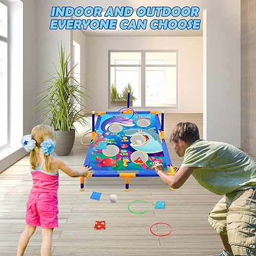 Miniatura 6 de Juego de lanzamiento de bolsas de frijoles de animales, juego de lanzamiento al aire libre, suministros de fiesta familiar para niños, regalo