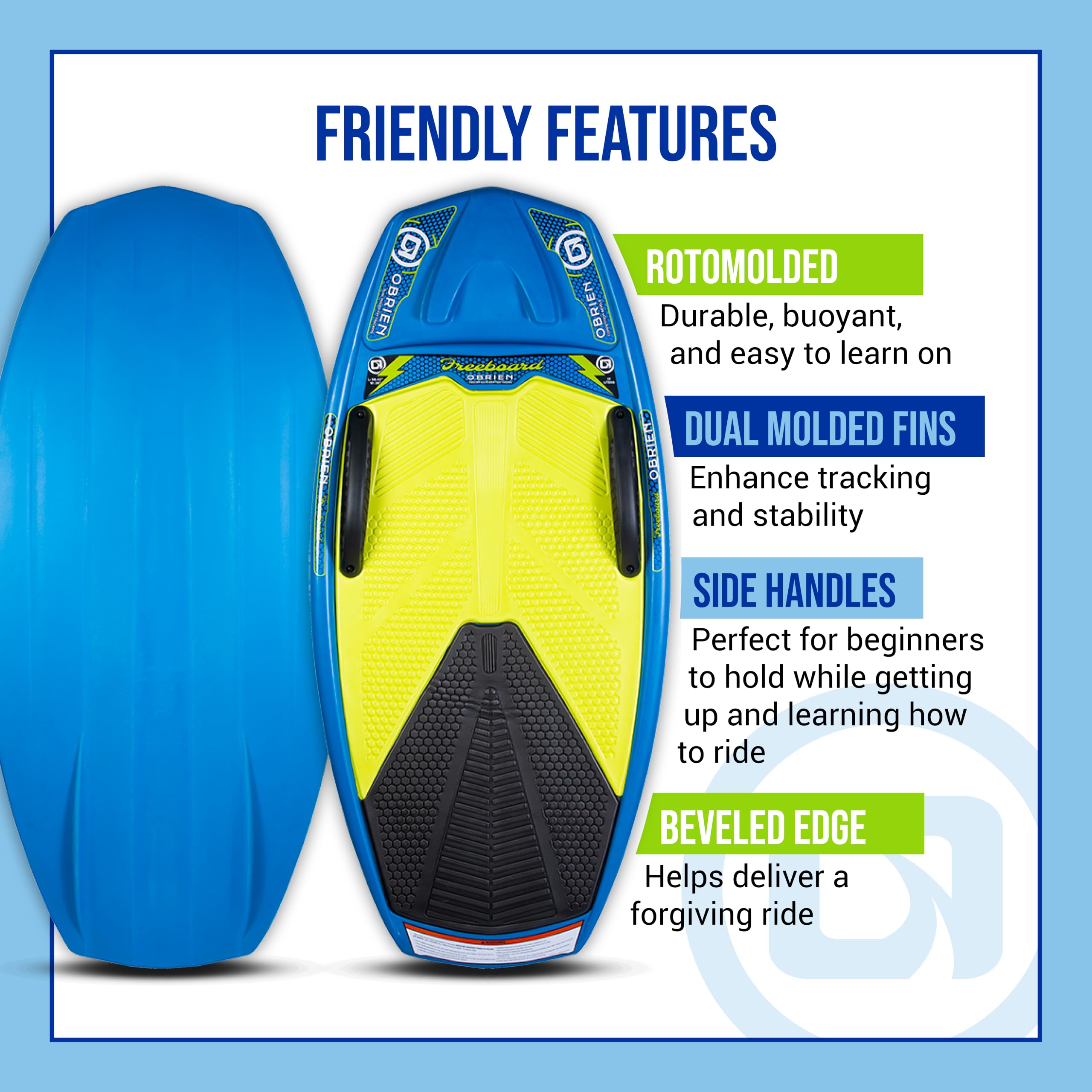 Obrien Freibord Kniebrett/Multi Position Board 2023 - Blau/Gelb