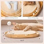 CHEERHOME PETS Sisal Cat Scratcher Toy with Ball Track Wooden Interactive Cat Toy for Indoor Cats Scratch Pad, Physical Exercise for Kitty and Medium Cat