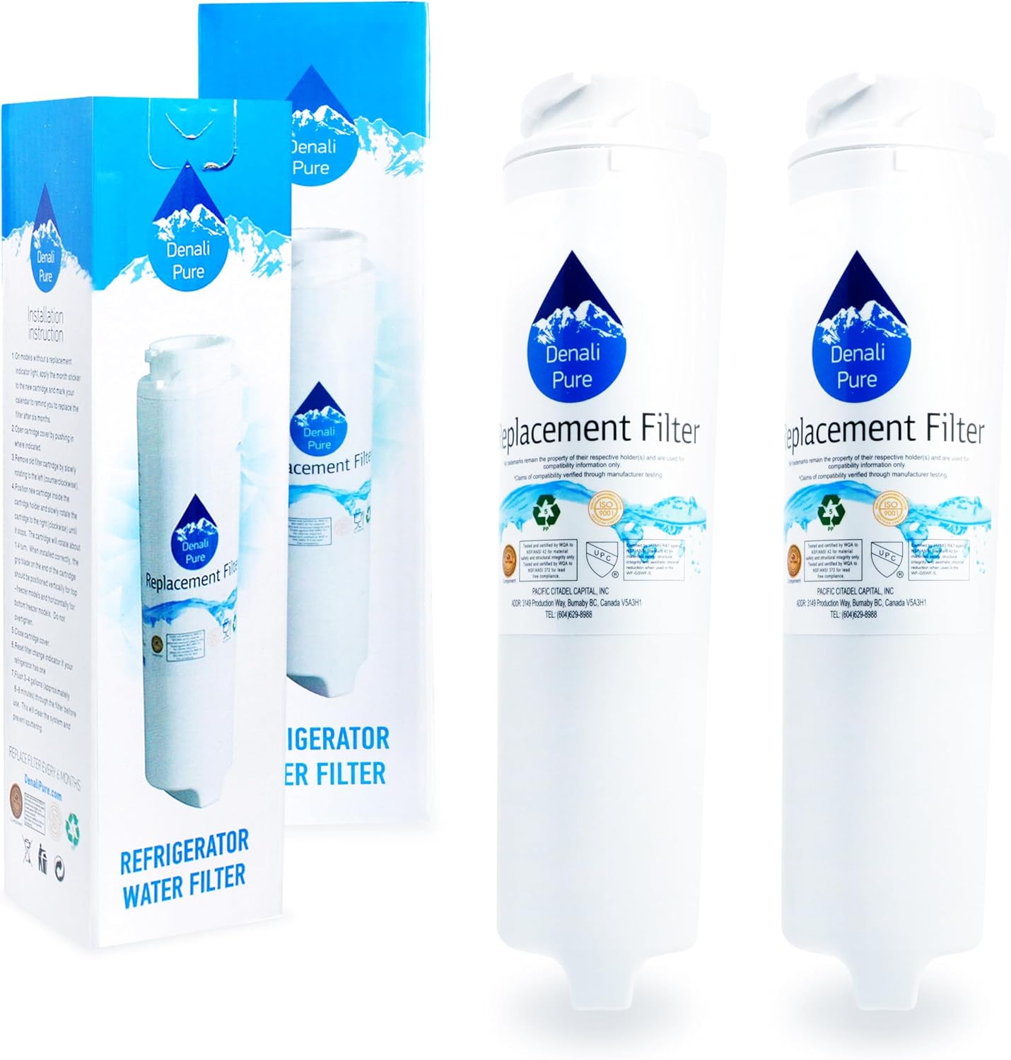 2-Pack Replacement for General Electric 35917-MN-1 Refrigerator Water Filter - Compatible with General Electric 35917-MN-1 Fridge Water Filter Cartridge