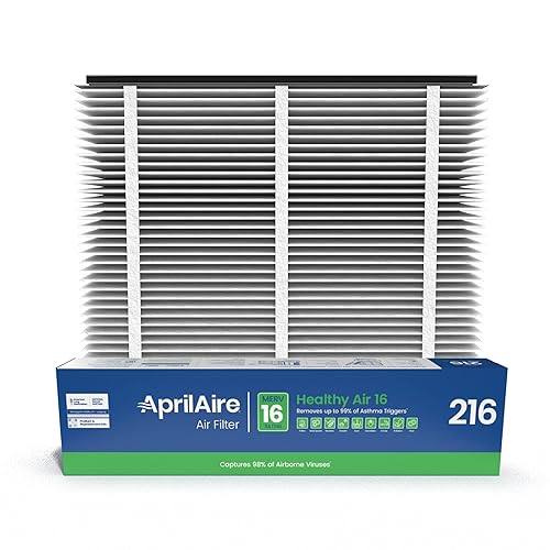AprilAire 216 Replacement Filter for AprilAire Whole House Air Purifiers - MERV 16, Allergy, Asthma, & Virus, 20x25x4 Air Filter (Pack of 1)(2)