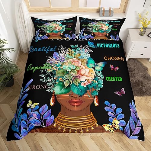 Miniatura 102 de Castle Fairy Juego de funda de edredón de cola de pez de sirena, tamaño Queen, juego de ropa de cama de escamas de sirena de acuarela arcoíris, 3