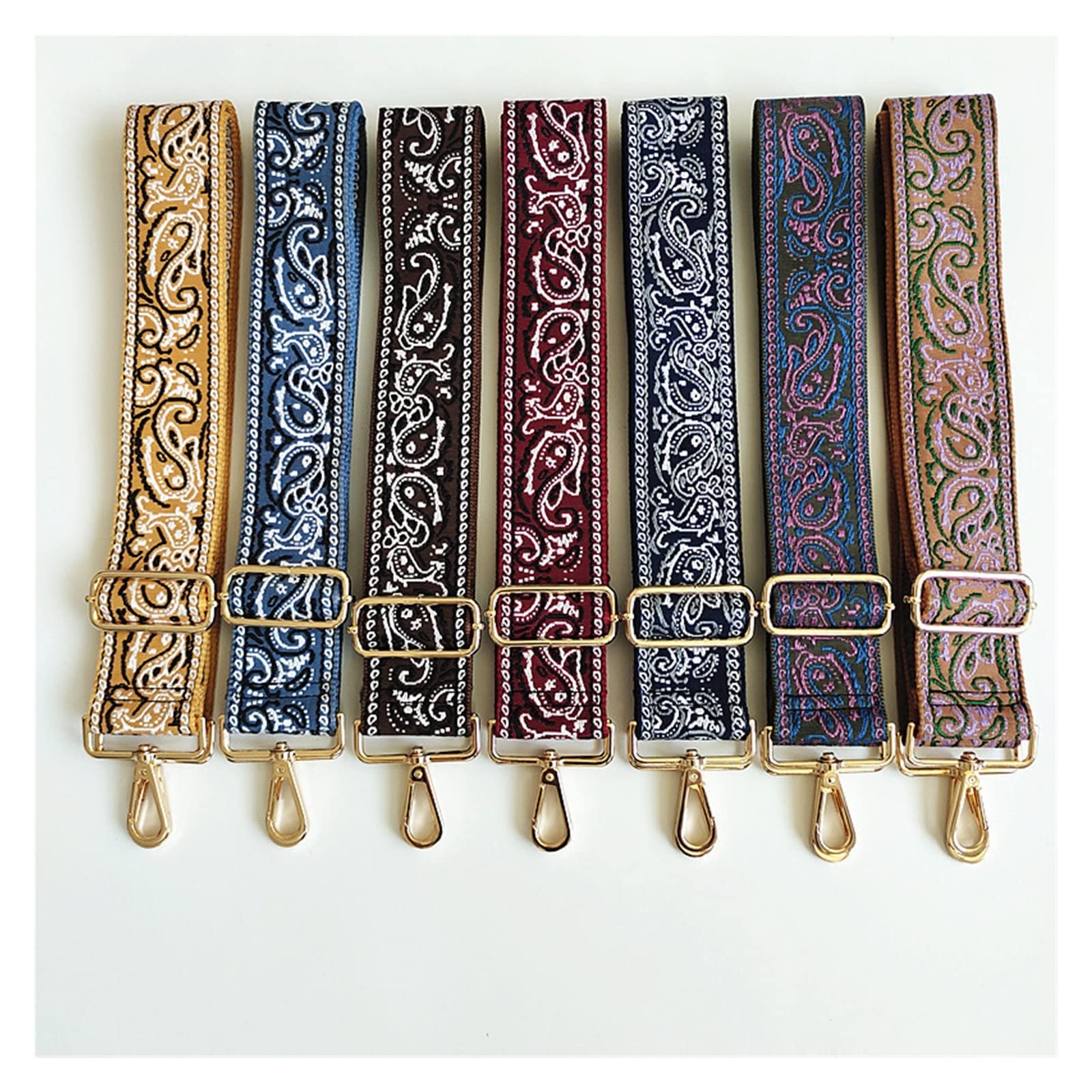 Abiyou 5PCS Tracolla Regolabile Colorata, 3.8CM Tracolla Borsa Larga