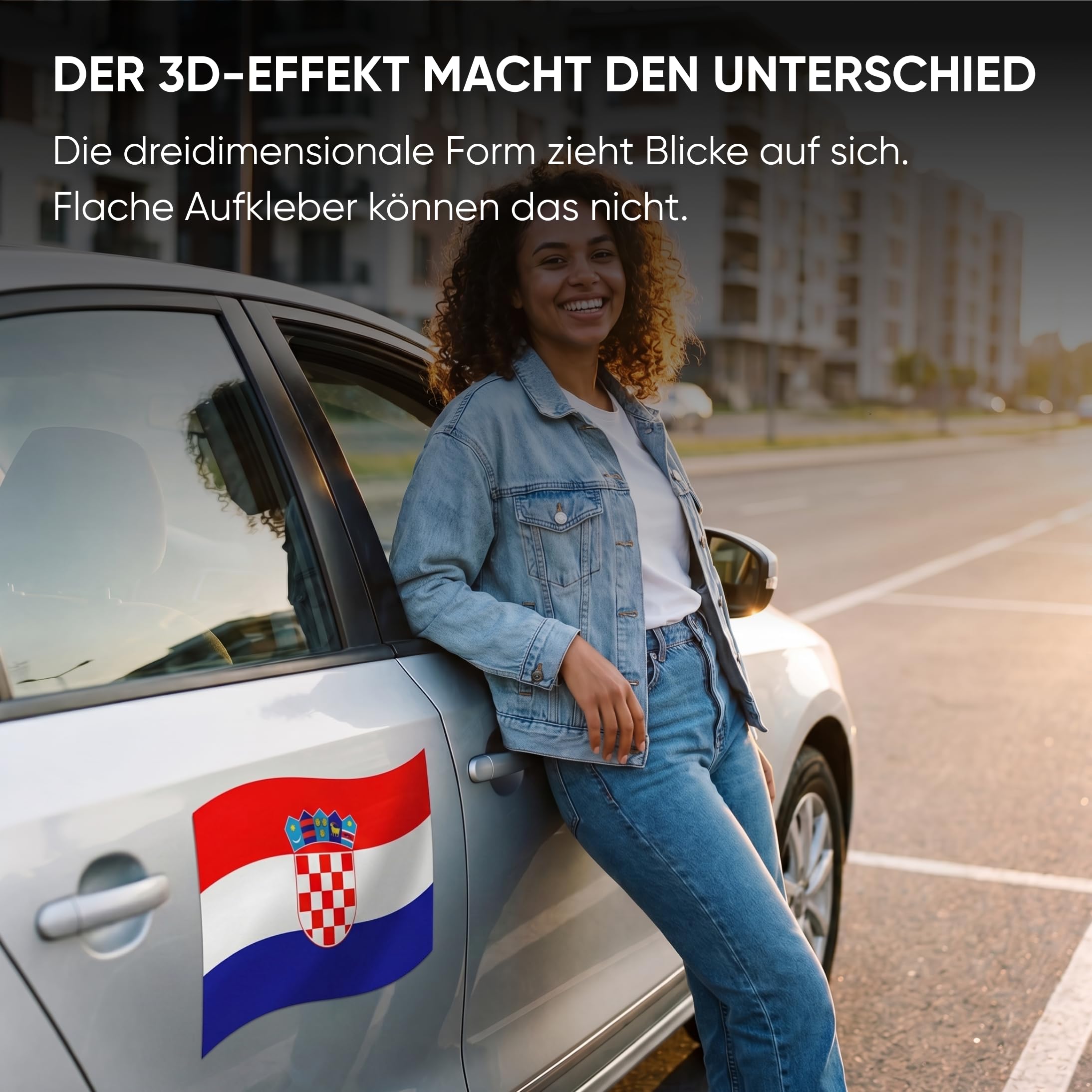 Sonia Originelli Fanset Fanartikel für das Auto Außenspiegelfahnenset Magnetfahnen für die Türen EM WM Fussball, Farbe: Kroatien