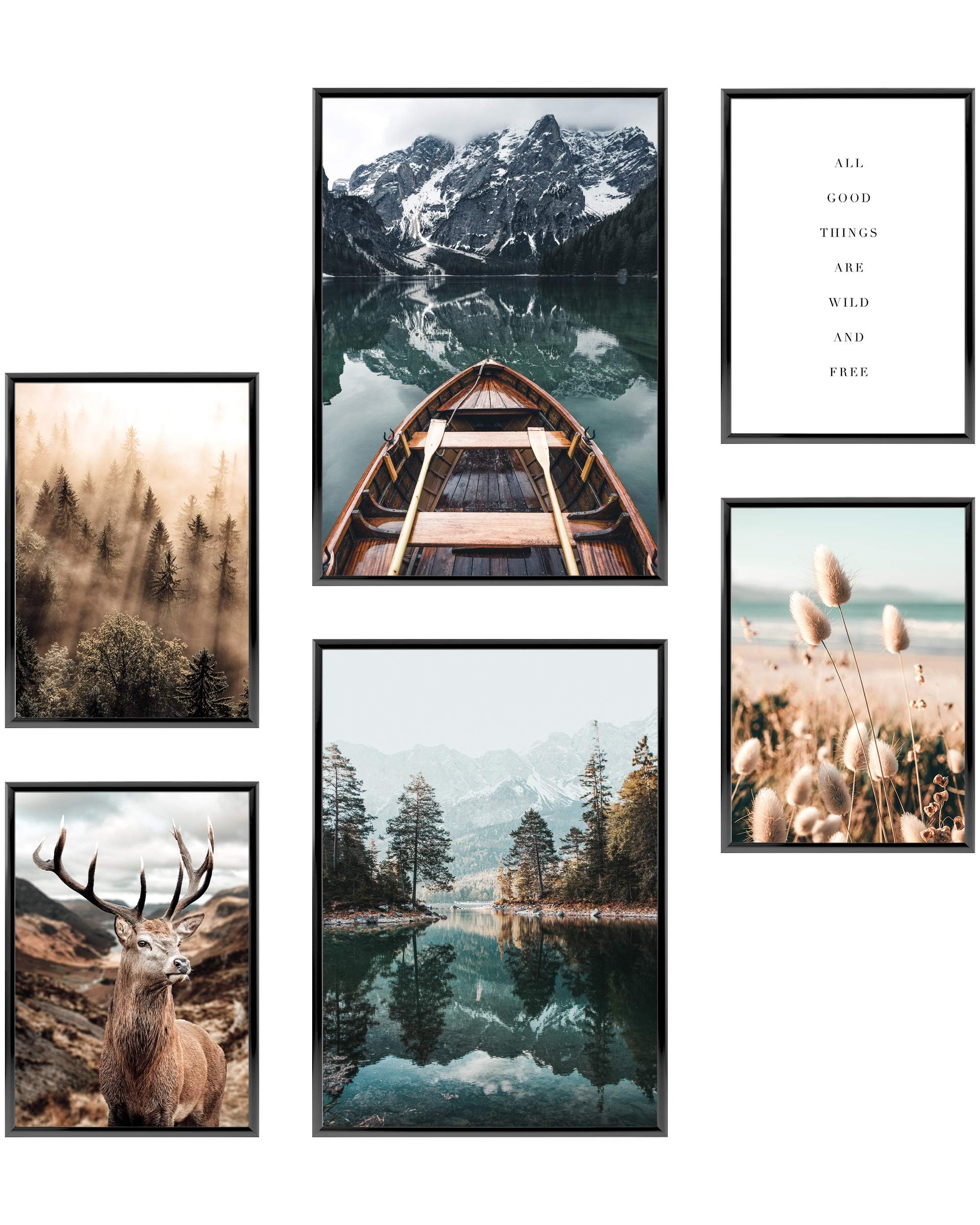 Heimlich - Poster Set - 2 of A3 / 30x42 cm + 4 of A4 / 21x30 cm - Premium Posters - Unframed Prints - Modern Style - Wilderness