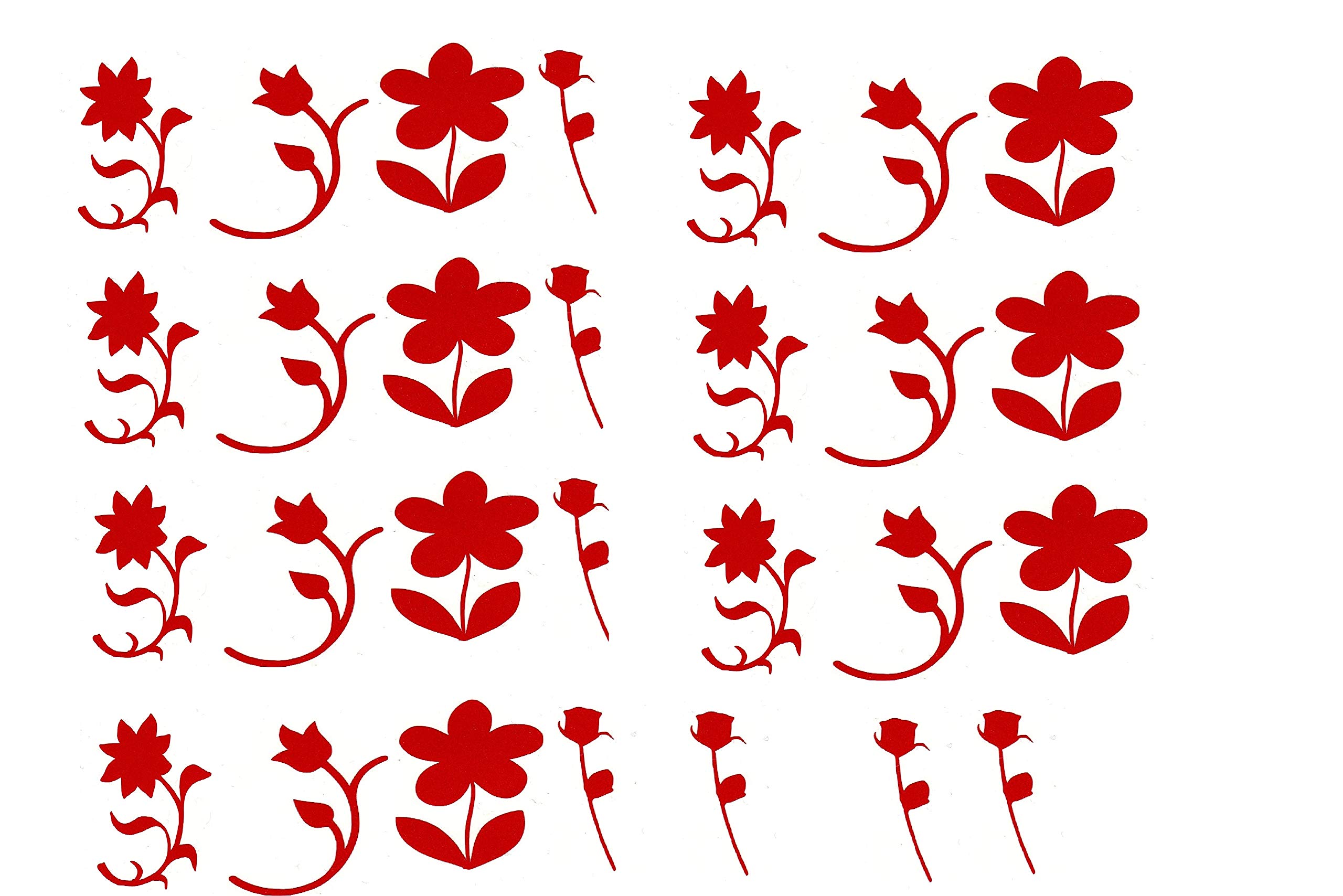 Flower Collection (Flower Vinyl Stickers Red)