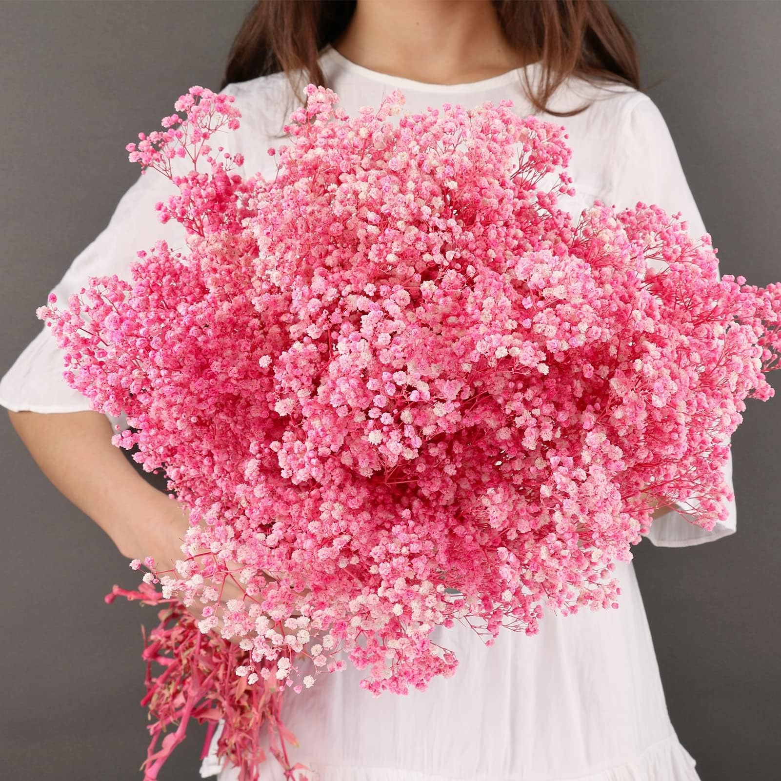 Homeford Dried Natural Star Flowers Bundle In Pink - For Bouquets & Home Decor