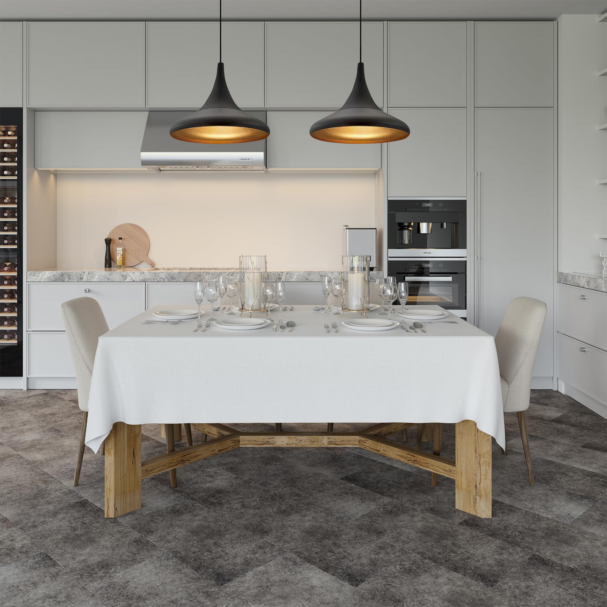 Lampadario Cucina Industriale 35 Cm - Sospensione Soffitto Grigio, Metallo Nero, Regolabile