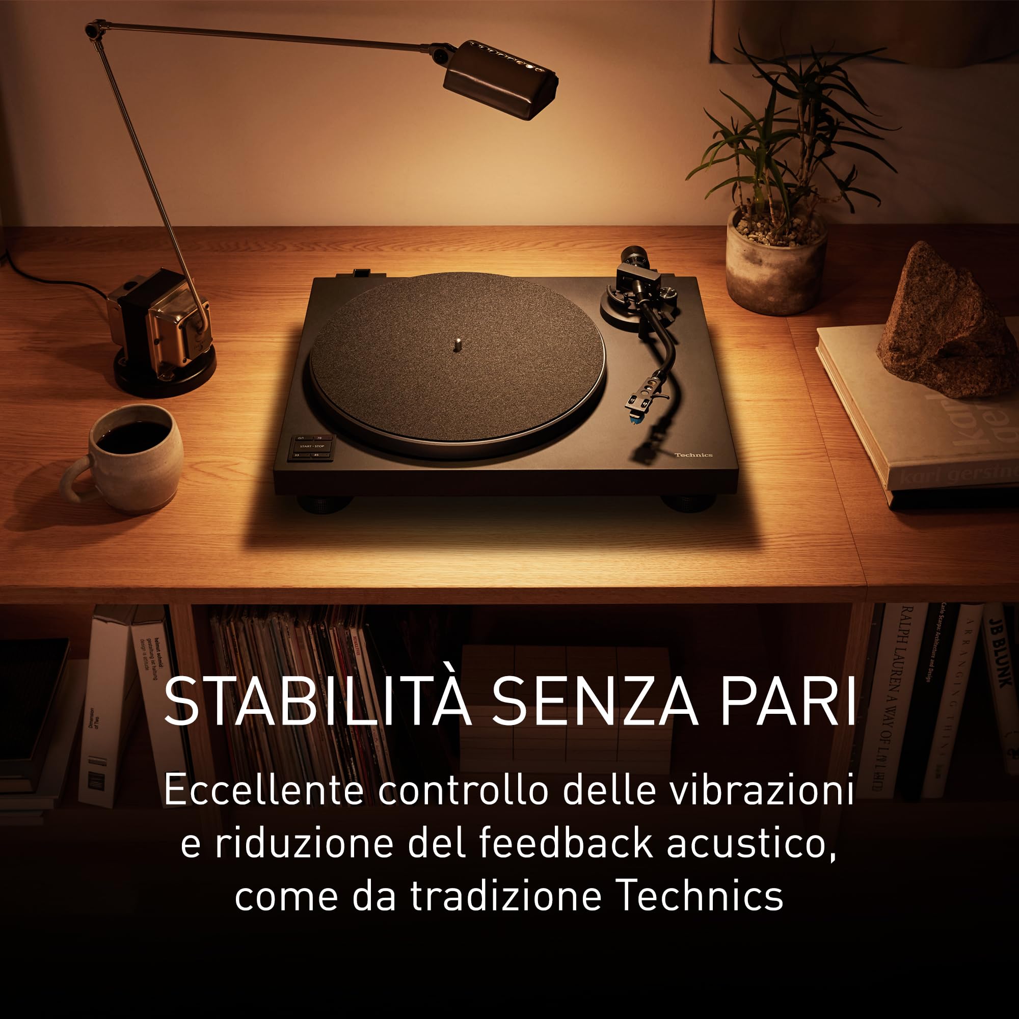 Technics SL-40CE-K Giradischi a Trazione Diretta, Motore Coreless, Equalizzatore Phono Integrato, Testina AT-VM95C, Piatto in Alluminio, Nero