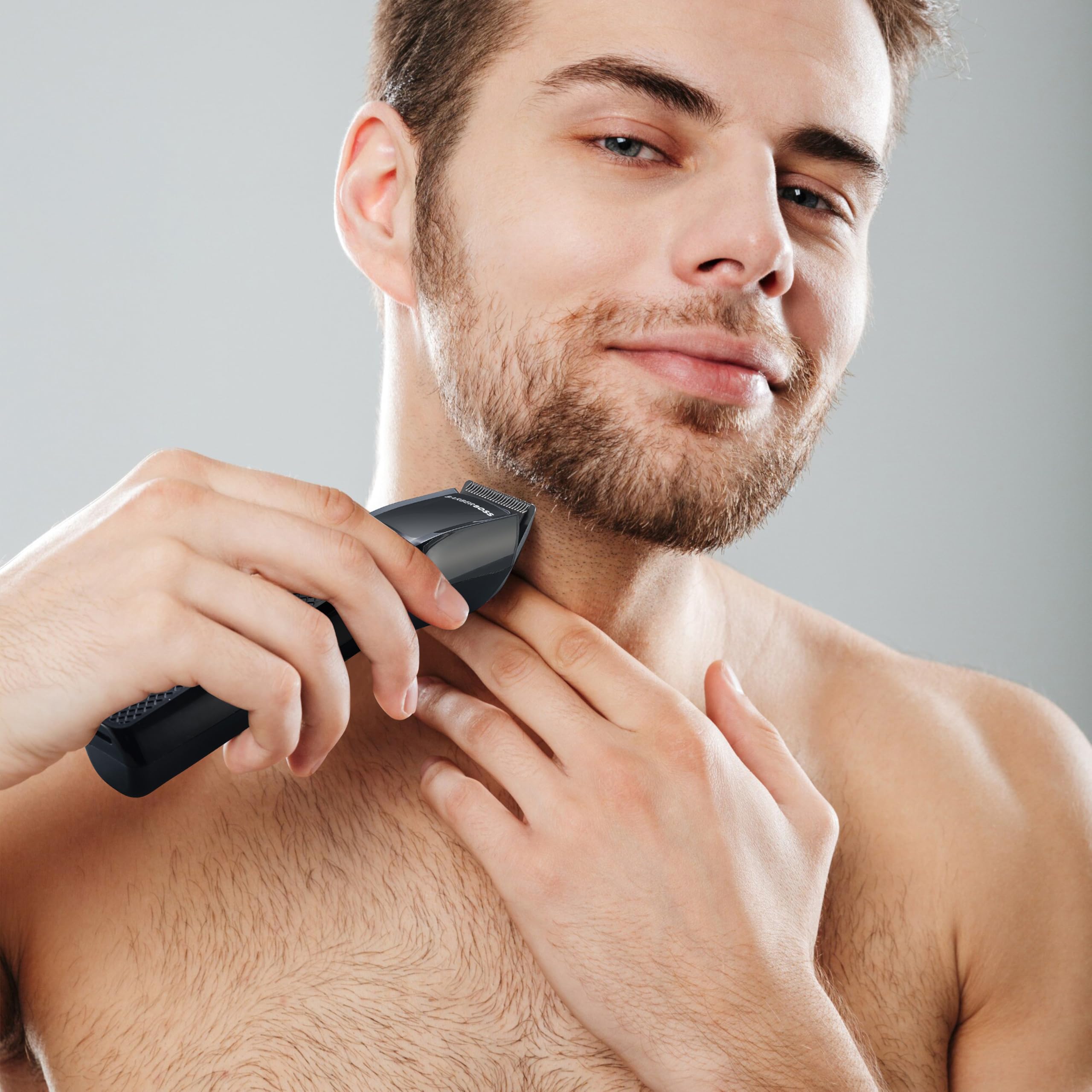 Barberboss Bartschneider Herren, Vielseitiger Haarschneidemaschine für Präzisionsschnitte, Umfassendes Pflegeset für Männer, glattes Haar und Bart-Styling-Werkzeug, kabelloses Herren-Haarschnitt-Set,