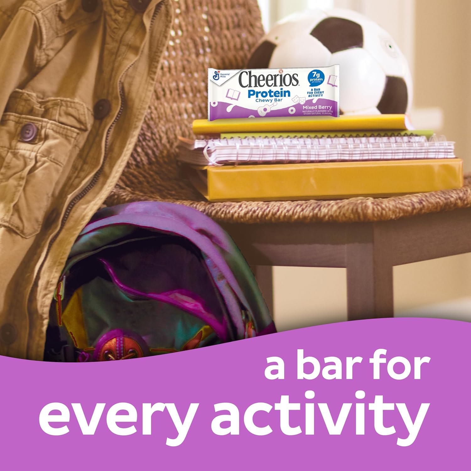 Protein Chewy Bars, Sna Bars, Mixed Berry, 5 Ct