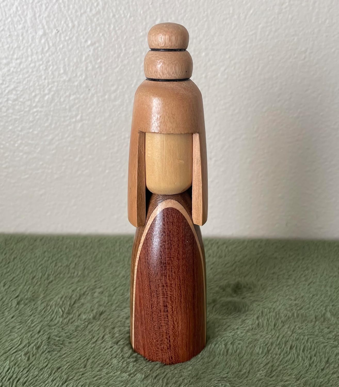 Dollhouse Accessories Dolls Home Decor Handmade Wood Art Kokeshi Doll, 7" H, A81