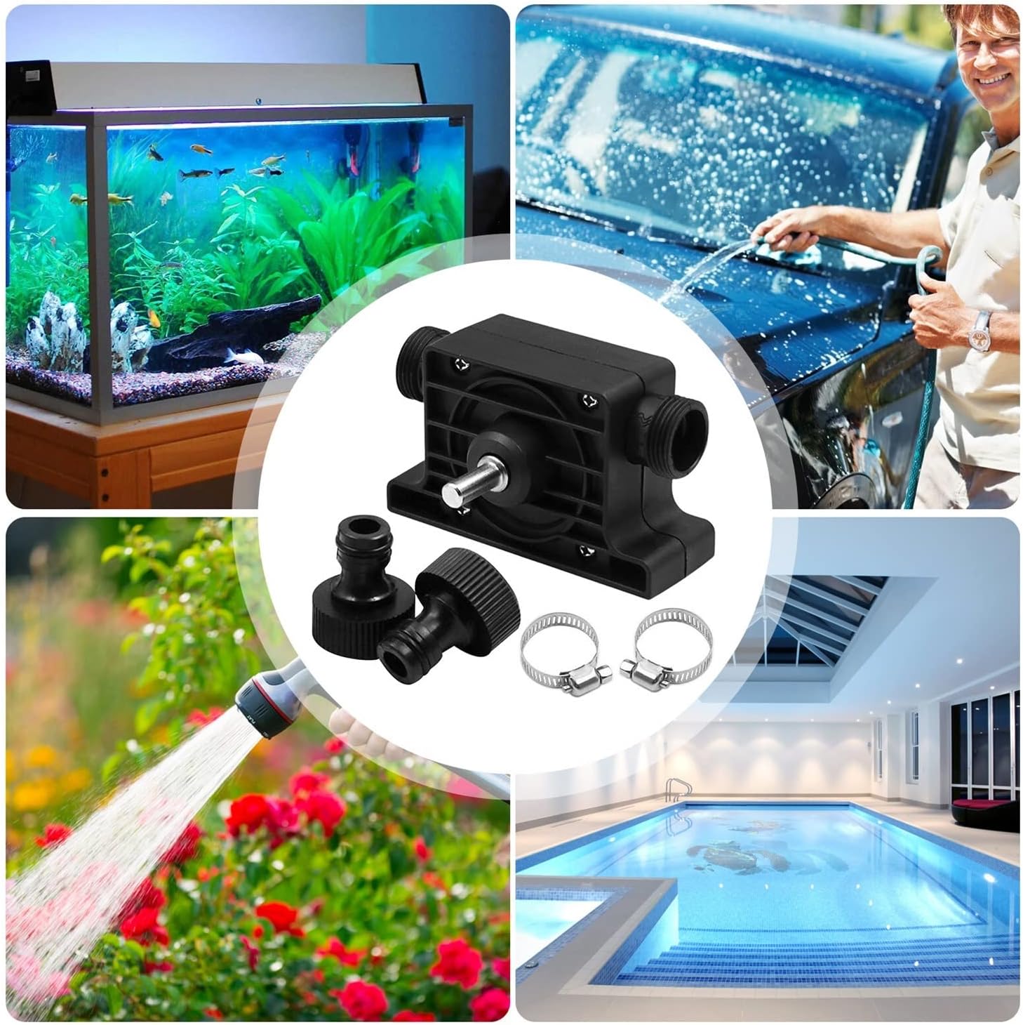 Mini Submersible Portable Electric Water Pump Drill Powered Transfer Pump Portable Mini Hand Water Oil All Drills Household Outdoor