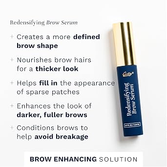 City Beauty Redensifying Brow Serum - Brow Enhancing Solution with 9 Peptides for Thicker, Fuller-Looking Eyebrows | Nourishing Formula with Botanical Extracts & Keratin