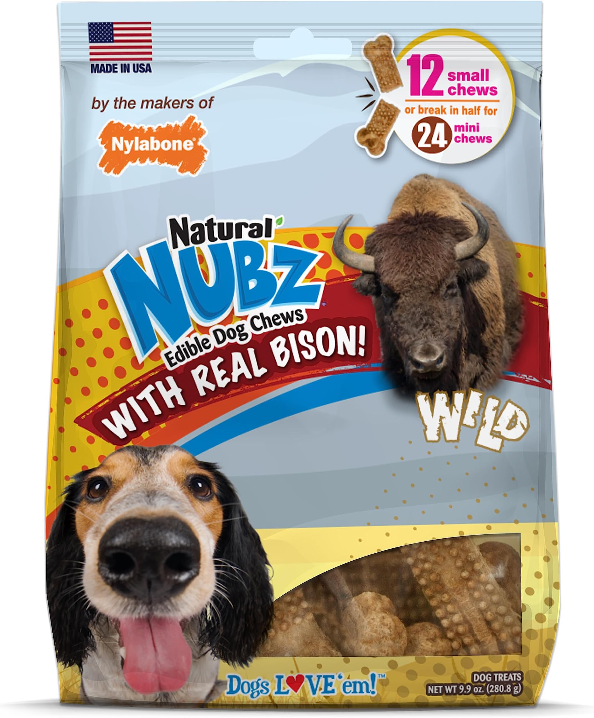 Nylabone Natural Nubz Edible Dog Chews, 22 Count Pet