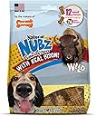 Nylabone Nubz Wild Natural Dog Chew Treats for Small Dogs, Long Lasting Dog Chew Bones Made in USA, Bison Flavor, for Dogs Up to 25 lbs. (12 Count)