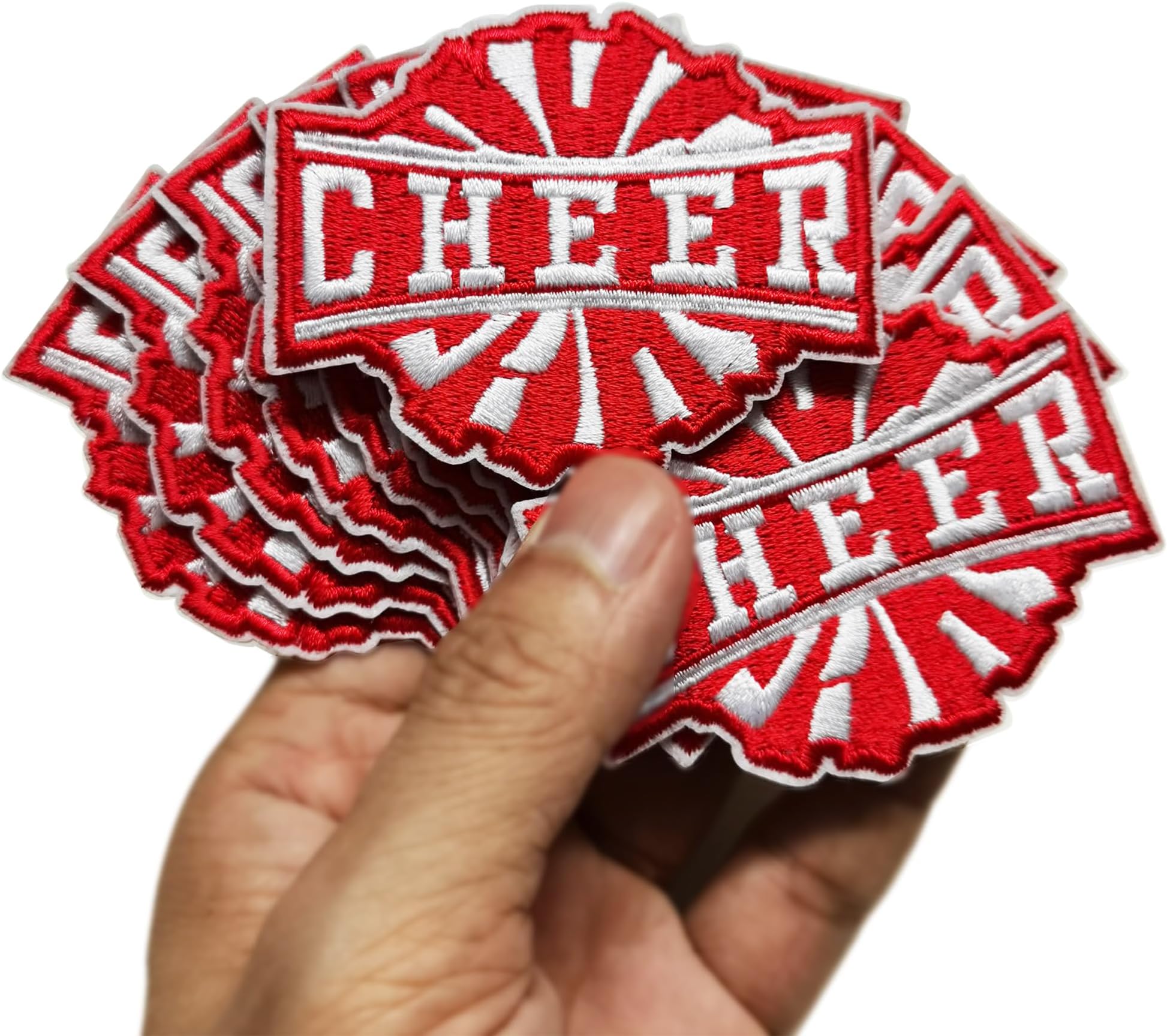 FSFYXHC Set 12pcs Red Cheer Cheerleading Cheerleader Pom