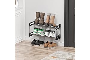 2-Tier Space-Saving Wall Shoe Rack for a Tidy Abode