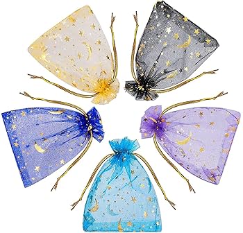 Amazon | Yorkereynom オーガンジー巾着袋 100枚セット 5色