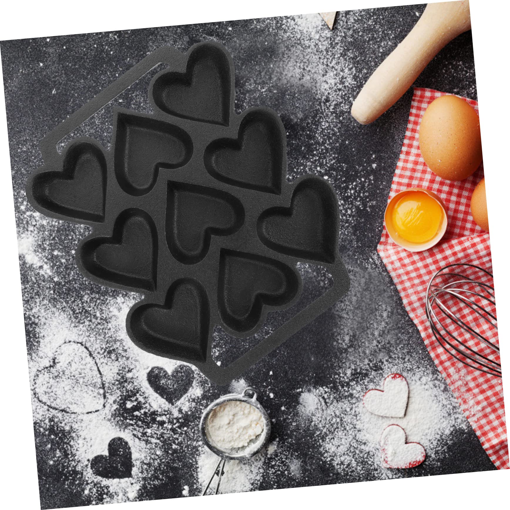 BESTonZON Moule à Gâteau Fer Forme De Cœur Moule à Pâtisserie Antiadhésif Pour Cuisiner Des Gâteaux Pour Anniversaires Et Mariages Alvéoles Pour Créer De Délicieuses Desserts