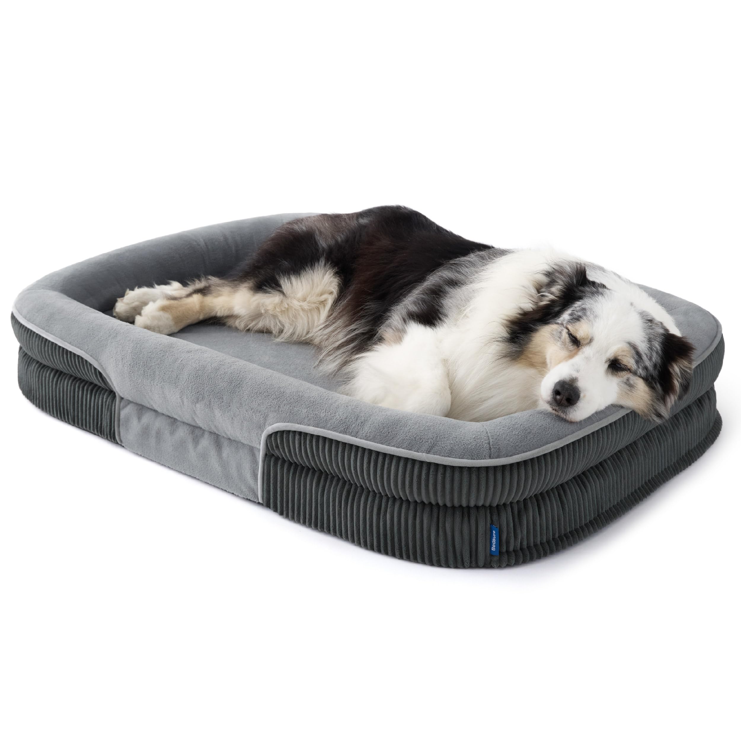 Bedsure XLPro Oval Bolster Dog Bed